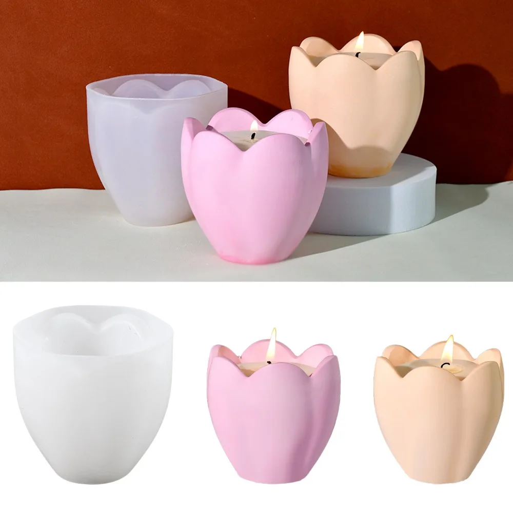 Craft Embellishment Storage - Portavelas de tulipán, moldes de silicona,