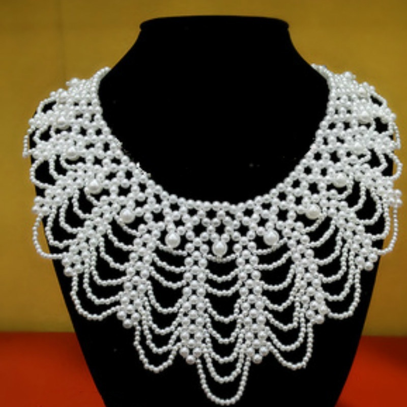 Beaded Trim Fringe - Nuevo collar de encaje con cuentas