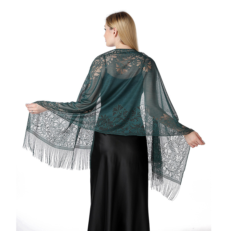 Tassel Fringe Trim - Vestido de noche de encaje de