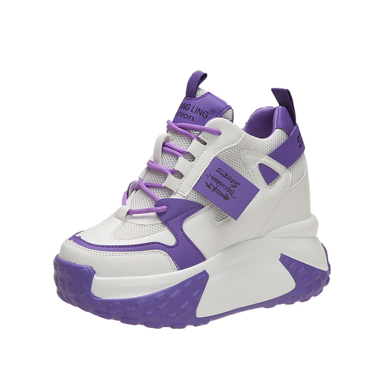 Guipure Lace Panel - Zapatillas Deportivas de Plataforma Alta de