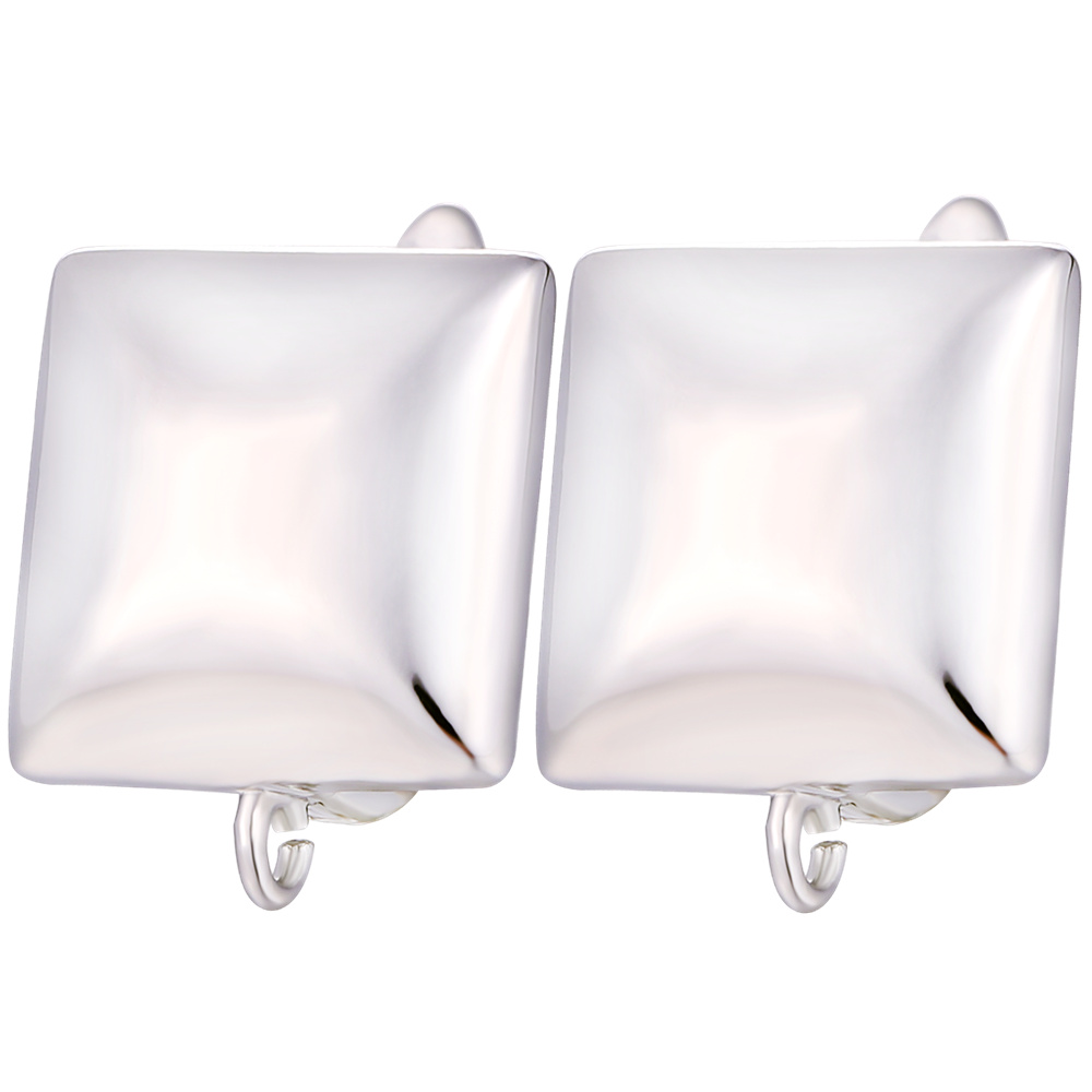 Embroidery Craft - Juya-pendientes de alambre Chapado en plata