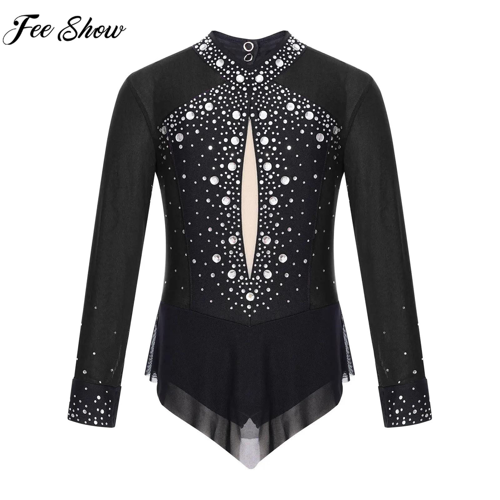 Rhinestone Banding Trim - Traje de patinaje artístico para niña,