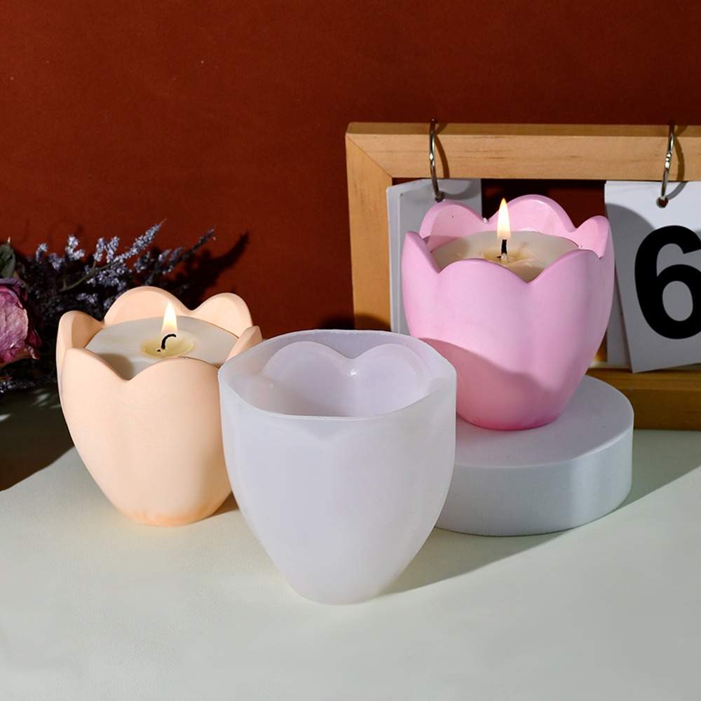 Portavelas de tulipán, moldes  - Craft Embellishment Storage reseña y precio
