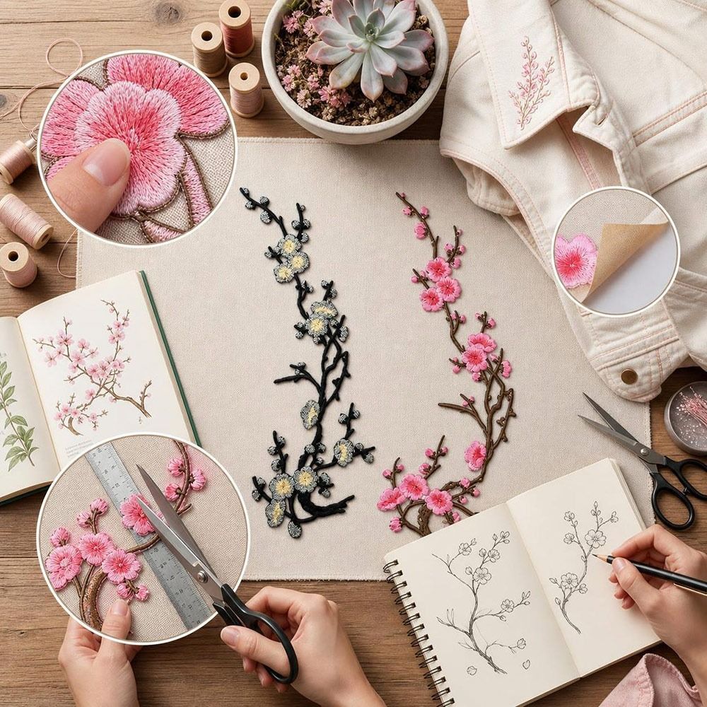 Parches termoadhesivos DIY de  - Applique Patch Flower reseña y precio