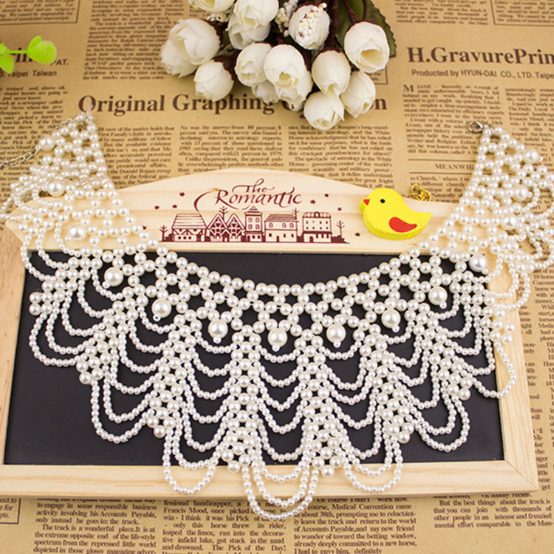 Nuevo collar de encaje con cue - Beaded Trim Fringe reseña y precio