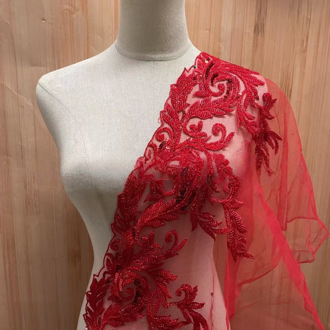 Adorno de encaje bordado con c - Beaded Trim Fringe reseña y precio