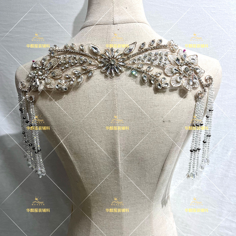 Flecos bordados a mano con col - Beaded Trim Fringe reseña y precio