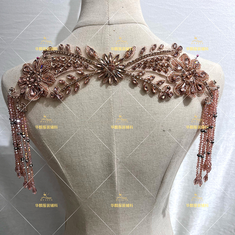 Flecos bordados a mano con col - Beaded Trim Fringe reseña y precio