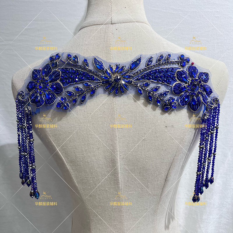 Flecos bordados a mano con col - Beaded Trim Fringe reseña y precio