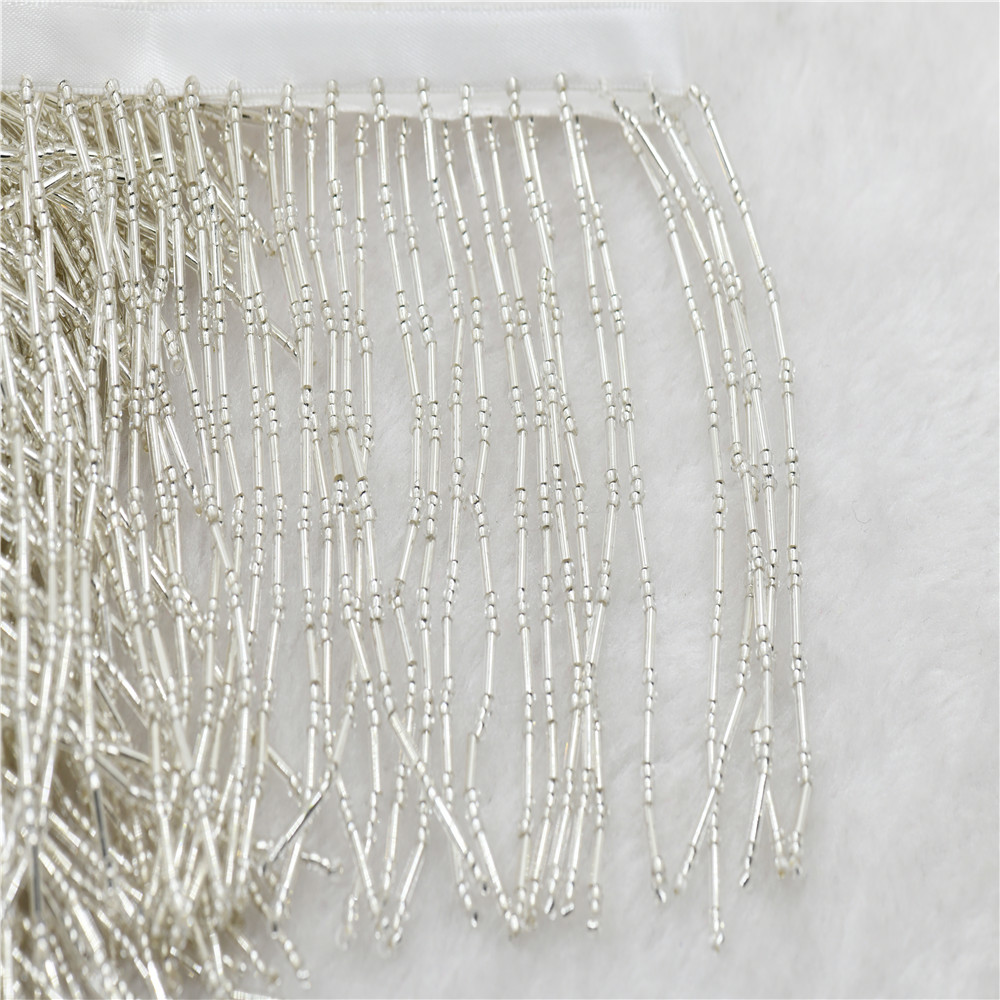 1 yarda de flecos de cuentas d - Beaded Trim Fringe reseña y precio